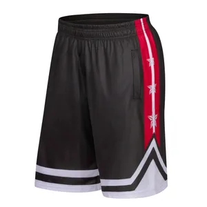 Pantaloni sportivi palestra doppia maglia ragazzi giovani basket cinque shorts con tasche con cerniera