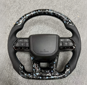 Volante de Coche Personalizado de Fibra de Carbono y Cuero Perforado para Toyota, Estilo GR, <span class=keywords><strong>Control</strong></span> Multifunción para Land Cruiser, Prado, Hilux - Product Image 1