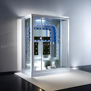Cabine de <span class=keywords><strong>douche</strong></span> <span class=keywords><strong>hammam</strong></span> <span class=keywords><strong>sauna</strong></span> vapeur moderne Baiyao en alliage d'aluminium pour 1-2 personnes, usage hôtelier et spa, garantie 2 ans - Product Image 6