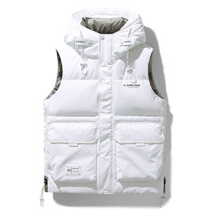 OEM personalizado de talla grande para <span class=keywords><strong>hombre</strong></span> Puffer Gilet abajo chaleco Freestyle Pu cuero Lite invierno abajo chaleco acolchado para hombres - Product Image 2