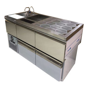 Estación de Bar Móvil, Estación de Coctelería Comercial de Acero Inoxidable, Mesa de Coctelería Impermeable, Mesa de Té - Product Image 3