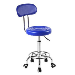 Taburete ajustable moderno taburete de tienda giratorio rojo resistente con silla de salón trasera para estilista - Product Image 2