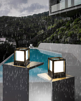 Lampe de jardin à led simple et carrée en aluminium, imperméable, prix d'usine