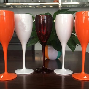 Copas de champán personalizadas, copas de vino al por mayor, copas de plástico transparentes, amarillas y blancas, juego de copas de vino para boda - Product Image 5