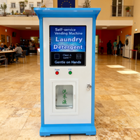 Distributeur automatique de savon liquide à pièces avec distributeur de liquide à lessive pour utilisation chimique, emballages en cartons