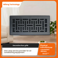 Grille de ventilation rectangulaire en acier, grille décorative pour plancher, registre d'air réglable, registre de ventilation en métal multi-finitions pour le chauffage