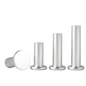 Rivets à tête ronde en acier inoxydable 304, rivets solides M1.5-M8, rivets solides à tête plate en aluminium GB109, rivets solides en cuivre et laiton - Product Image 1