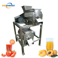 Industriële automatische fruitpulp-maakapparatuur, roestvrijstalen pruimenontpitter en -pulpermachine