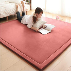 Tapis doux au toucher Tapis de jeu Tatami rampant pour enfants Grand rembourrage Tapis de vie antidérapant Tapis en <span class=keywords><strong>mousse</strong></span> à mémoire de forme en velours corail - Product Image 5