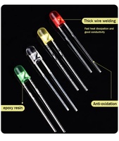 Kit LED rond diffuseur transparent XINGLIGHT F5 5 mm rouge bleu vert jaune orange assorti DIY 1000 pièces