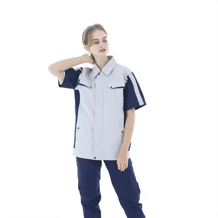 全体的な作業服のクリーニング半袖作業服シャツ病院のクリーニングクリーニング用ユニフォームパンツ