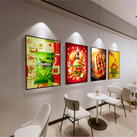 Boîtes lumineuses publicitaires LED personnalisées sur mesure pour les cadres de menus de restaurants et les écrans électroniques, cadre de boîte lumineuse, enseigne