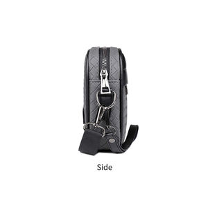 新款潮流<span class=keywords><strong>PU</strong></span>皮革防盗防水肩包男士商务斜挎包带定制标志 - Product Image 4