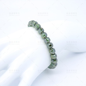 Moissanite Beaded <b>Bracelet</b> Green Lab Grown Gemstone Geometric <b>Ball</b> Shape Fashion Jewelry Gift Wuzhou Origin - Product Image 2