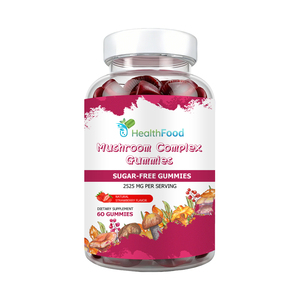 Gummies véganes sans sucre à base de complexe de champignons OEM ODM 2529 MG Ashwagandha pour le soutien cognitif, l'équilibre de l'humeur, la relaxation et le système immunitaire - Product Image 1