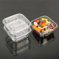 Boîte Rapide Personnalisée D'emballage De Récipient De Nourriture Rond En Plastique Transparent Jetable de Fruit Gaufrage Accepter
