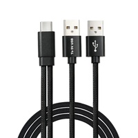 Kabel Transmisi Data CarPlay AI BOX yang Tersedia, Konektor USB/Type-C, Dilengkapi Catu Daya Tambahan (Nylon Berkualitas Tinggi)
