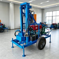 Machine de forage de puits d'eau robuste avec tête de forage rotative pour la construction de forages profonds