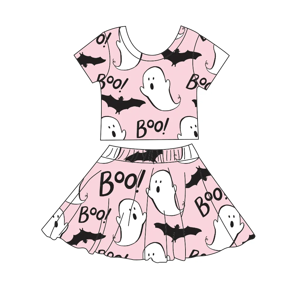 Qingli Set rok bayi perempuan, setelan pakaian rok Halloween anak-anak musim gugur musim dingin