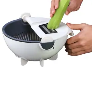 Hot off the shelf With drainage basket multifunctional vegetable cutting machine vegetable cutting machine vegetable chopper