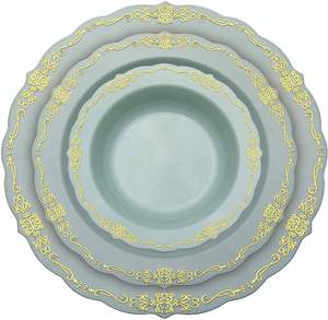 Assiettes à dîner et à dessert en plastique réutilisables et recyclables OEM pour une utilisation personnalisée lors de fêtes - Product Image 4
