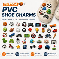 Breloques personnalisées en PVC pour chaussures de sport, motifs basketball, football, manette de jeu, accessoires athlétiques pour sabots
