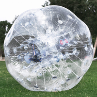 Jingyuqi — ballon pare-choc gonflable de 1.2, 1.5M et 0.8M, ballon de football à bulles, de 4 pieds/5 pieds, en PVC Transparent, naturelle