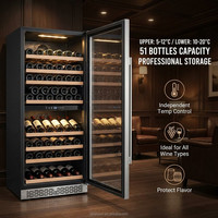 Cave à vin électrique double zone en acier inoxydable avec distributeur, capacité 138L, pour le stockage de bières et de boissons, champagne de luxe
