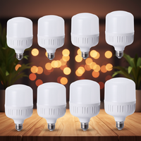 Ampoule LED SMD en plastique AC en gros, 5W, 10W, 15W, 20W, 30W, 40W, 50W, 60W, E27, B22, pour jardin, intérieur, entrepôt, maison, bureau, certifiée CE