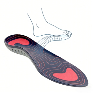 Semelles orthopédiques de soutien de la voûte plantaire pour fasciite plantaire et pieds plats, amortissantes et confortables pour hommes et femmes, soutien élevé - Product Image 3