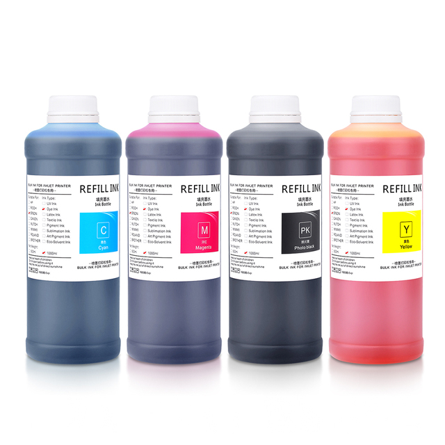Ocbestjet 500Ml 981 Black Ciss Refilled Photo Universal Dye Ink for Hp Pagewide 556