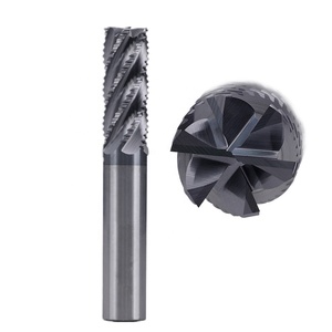 <strong>Cnc</strong> Milling Machine <strong>Tools</strong> 3 Flutes <strong>Roughing</strong> End Mill for Aluminum and Steel Cutting - Product Image 4