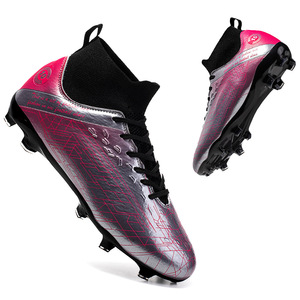 Scarpe da Calcio Sportive da Allenamento con Tacchetti Alti e Robusti, Tomaia Sintetica, per Studenti e Adolescenti, per Erba Artificiale - Product Image 3