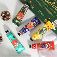 Crème réparatrice pour les mains 30G*5, lotion nourrissante pour les mains, format voyage, parfumée, hydratante pour peaux sèches, coffret de crème pour les mains parfumée de Noël