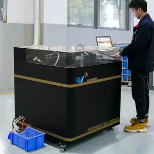 Fully Enclosed Visible Multifunctional Small-sized 3 Axis Smart Laptop Mini Waterjet Cutting Machine Installation
