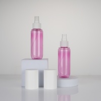 Flacon de parfum vide rond en PET rechargeable de 90 ml, emballage pour soins personnels et beauté avec pompe pulvérisatrice