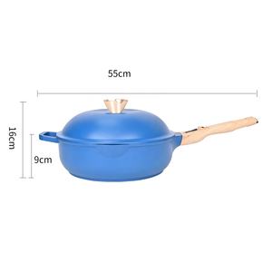 Dishwasher and Oven Safe, Removable Wood Handle, Die Casting Aluminum Alloy Cookware with Lid - Product Image 6