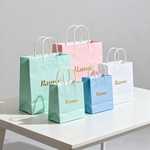 Tùy chỉnh sang trọng sinh thái thân thiện mua sắm Túi Quà Tặng Bao bì túi giấy với logo của riêng bạn - Product Image 5