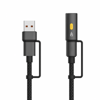 Kabel Pengisian Daya USB 4-in-1 60W PD 3A dengan Konduktor Tembaga Murni Berlapis Nilon dan Alloy Aluminium yang Lebih Ringan untuk Komputer IOS Printer