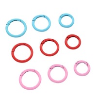 XLS Anneau rond de 20 mm avec fermoir à ressort métallique, boucle colorée, anneau en O, porte-clés, mousqueton pour sac - Pièces et accessoires spéciaux pour sacs Modèle 006