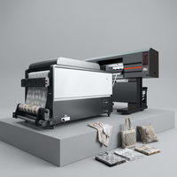 Imprimante DTF 60 cm avec 4 têtes d'impression I3200-A1, machine d'impression DTF haute vitesse avec système de poudrage automatique breveté pour l'impression sur vêtements