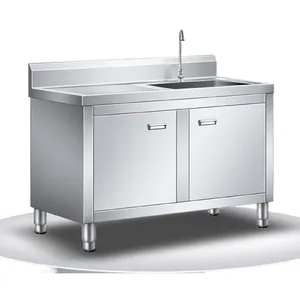 Nhà bếp Sinks thép không gỉ thương mại bồn rửa đôi với ngăn kéo chìm nhà sản xuất thép không gỉ