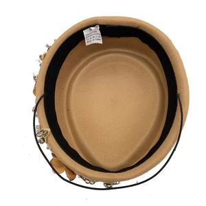 Gorras de boina suave para mujer, sombrero de turbante de fieltro para iglesia, Derby, tocado de flores, fiesta, azafata, ropa de playa - Product Image 4