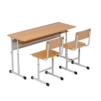 Mobilier pour salle de classe scolaire Design ergonomique Étudiant en bois triple pour étudier ou lire Deak et chaise