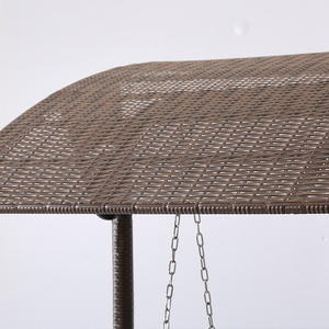 Juego de <span class=keywords><strong>toldo</strong></span> oscilante de ratán <span class=keywords><strong>para</strong></span> jardín de alta calidad, patio de hierro forjado de metal <span class=keywords><strong>para</strong></span> playa, columpios y sillas g - Product Image 5