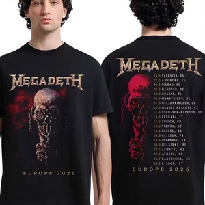 Megadeth 2027 Tour Solid Graphic Customized T-Shirt Summer Cotton Unisex Mens Women's Y2k Fans Casual Streetwear <b>Tee</b> - Product Image 3