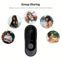 Interphone vidéo intelligent pour la maison, sonnette WiFi avec application mobile, réception à distance, notification rapide