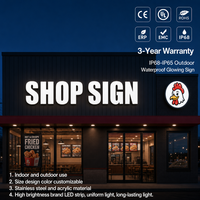 Lettres en relief LED 3D à lumière blanche haute luminosité la nuit, enseigne personnalisée pour boutique, logo de marque, enseigne LED pour publicité, enseigne de devanture de magasin