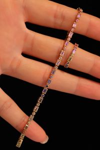 Xinfly Ladies Fine Jewelry <b>Set</b> 18K Yellow Gold and Colorful Sapphire Ring <b>Bracelet</b> for Parties and Gifts - Product Image 2