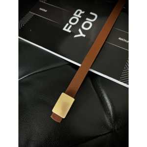 Cinturón para mujer Fiori con hebilla cuadrada de aleación, estilo casual, cuero PU, color marrón para ti - Product Image 3